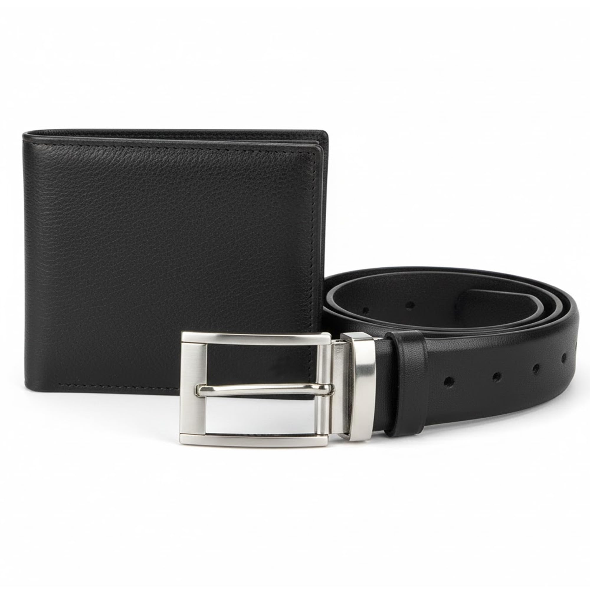 Premium Leather Wallet & Belt Gift Set for Men - Stylish Bi-Fold Wallet & Formal Belt with Metallic Buckle - Ideal Anniversary, Birthday, Diwali Gift, Secret Santa Gift - 2pcs-image-19