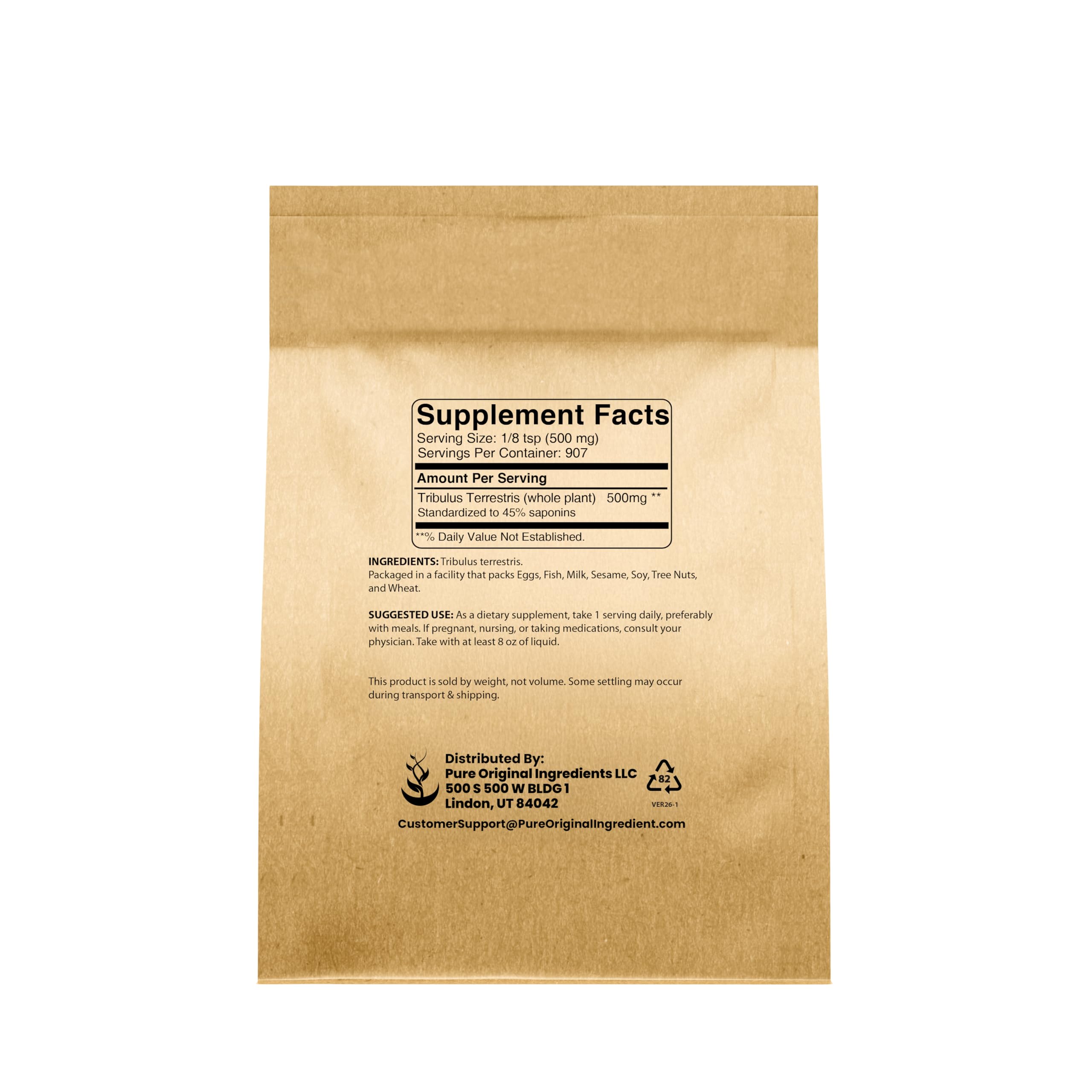 PURE ORIGINAL INGREDIENTS, Tribulus Terrestris Powder, 1 Lb — Amazon image 2