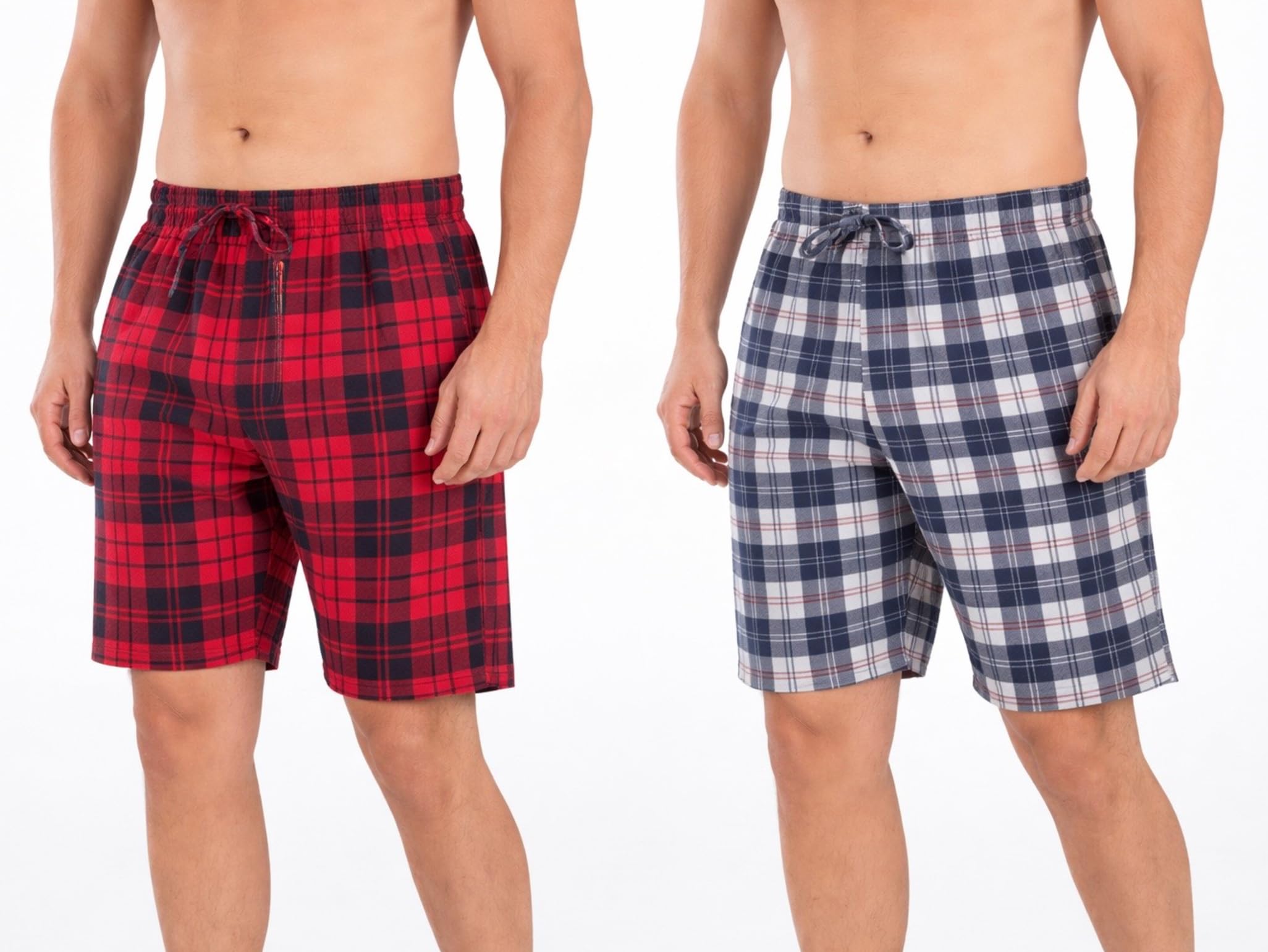 Men's Short Lounge Wear Pants Nightwear (Two Pack) Pyjama Bottoms Sleepwear