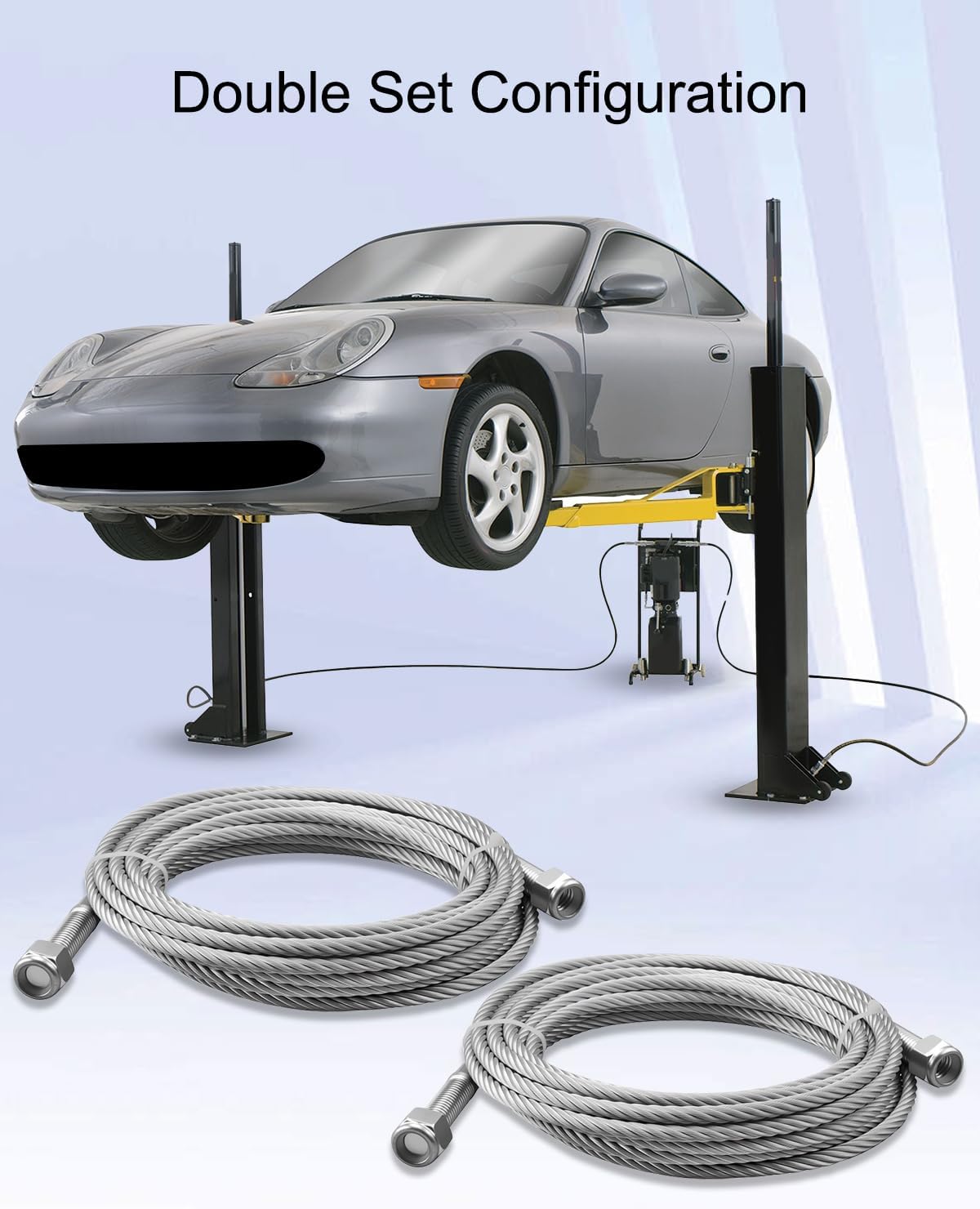 Equalizer Cables Fit for Rotary Lift Model SPO10 Replace N372/BH7529-86, Silver