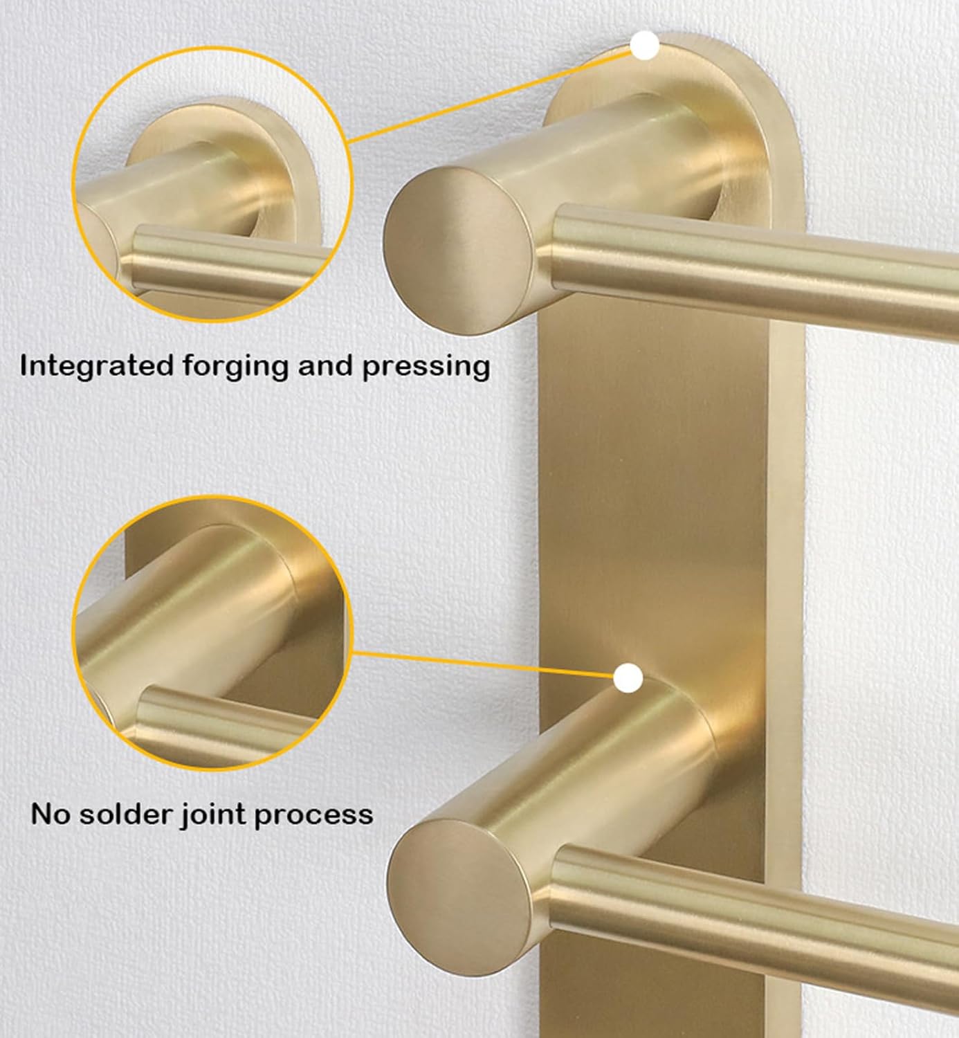 Wall Mounted Electric Heated Towel Rack with 180° Rotation Compact and Efficient Bathroom Towel Warmer