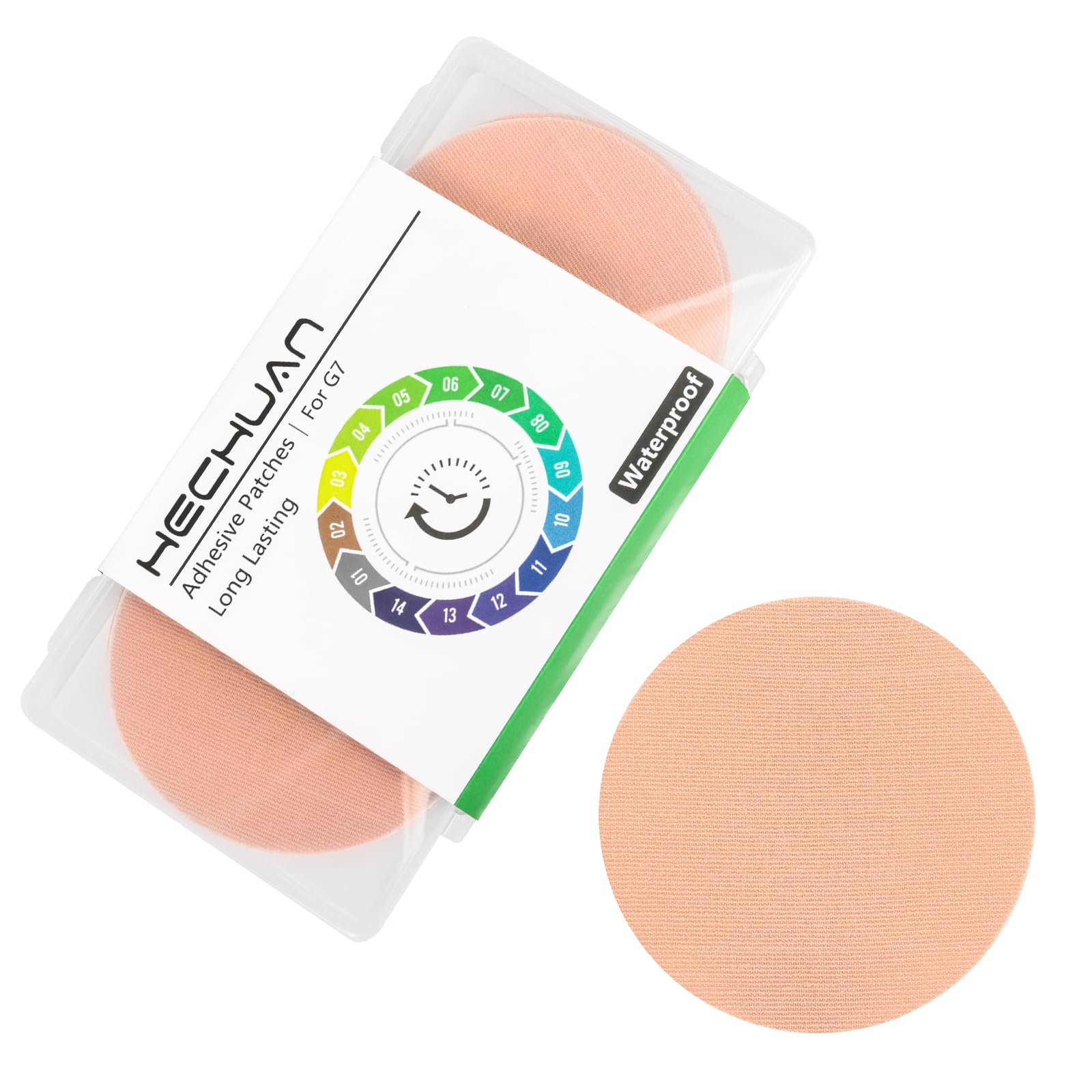G7 Over Pathces Waterproof – 25 Pack Water-Resistant Adhesive Bandages G7 Overpatch Stickers Long Lasting to 10 Days-HECHUAN