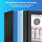 BODEGACOOLER Commercial Refrigerators Glass Door Fridge, 12.5 Cu. Ft Commercial Display Fefrigerator for sale, Back Bar Booler with Glass Door for Drink,Bar,drink, Display fridge with LED Light.