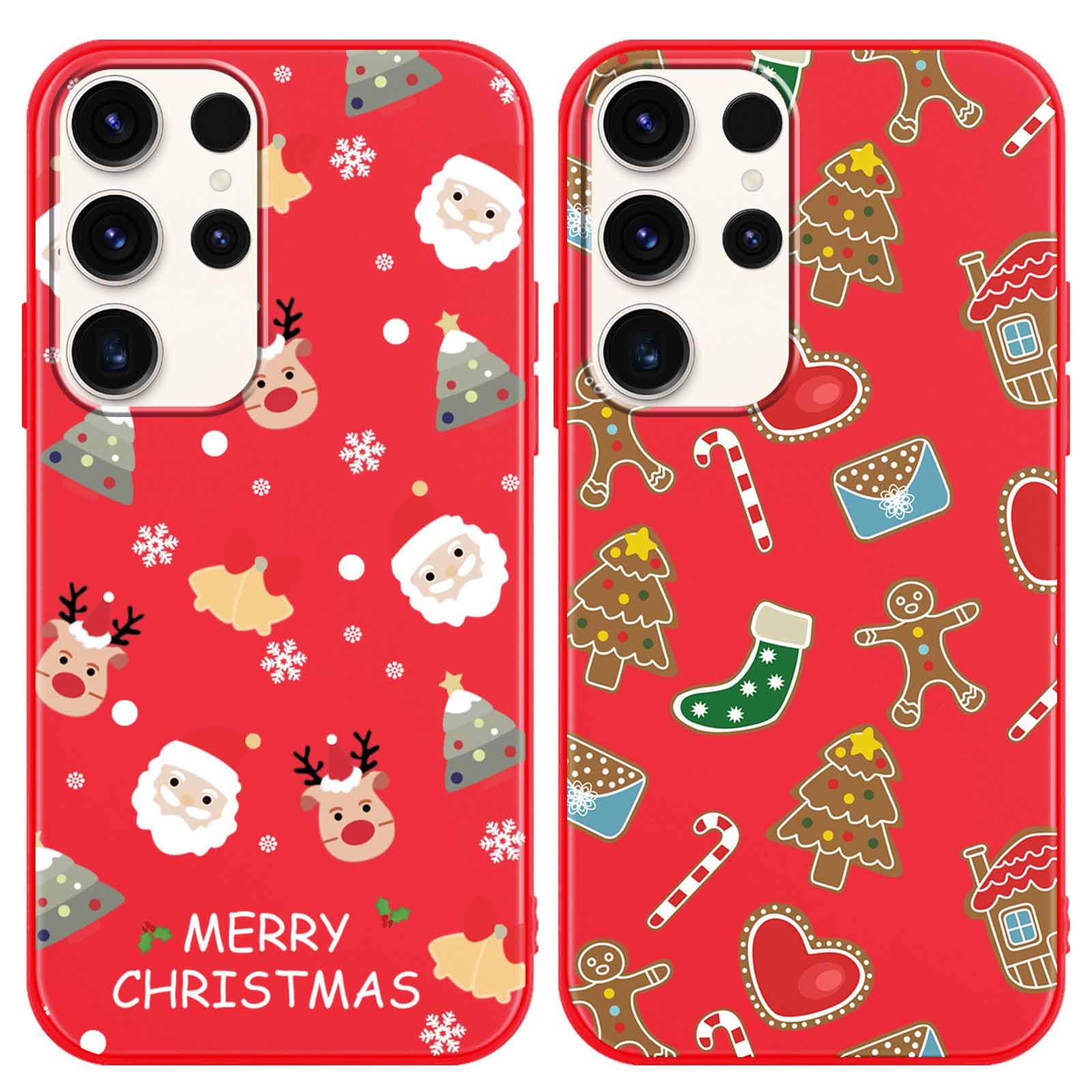 Yoedge 2 Pezzi Natale Cover per iPhone 11 Pro 5,8, Natalizie
