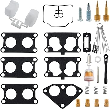 Carburetor Rebuild Repair Kit for Kawas*k Mule 3000 3010 3020 2001-2008 KAF620 Replace #15003-2766 Gasket,Float,Jet