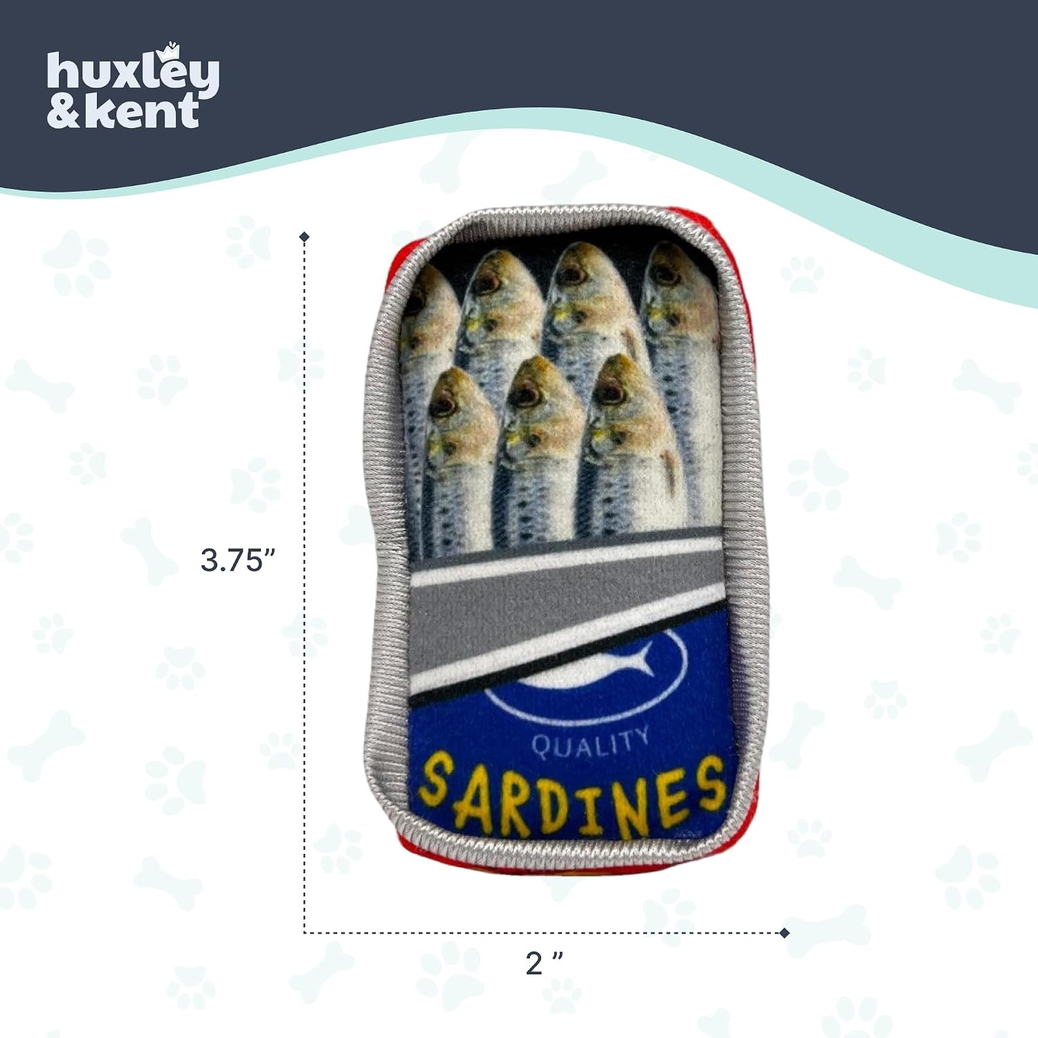 Huxley & Kent Plush Cat Toy - Interactive Catnip Toy for Cats & Kittens - Soft with Crinkle & Catnip - Fun Indoor Play - Sardine Tin image 5