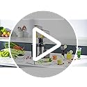 QCen Juicer Machine, 500W Centrifugal Juicer Extractor with Wide Mouth 3” Feed Chute for Fruit Vegetable, Easy to Clean, Stainless Steel, BPA-free (Aqua)