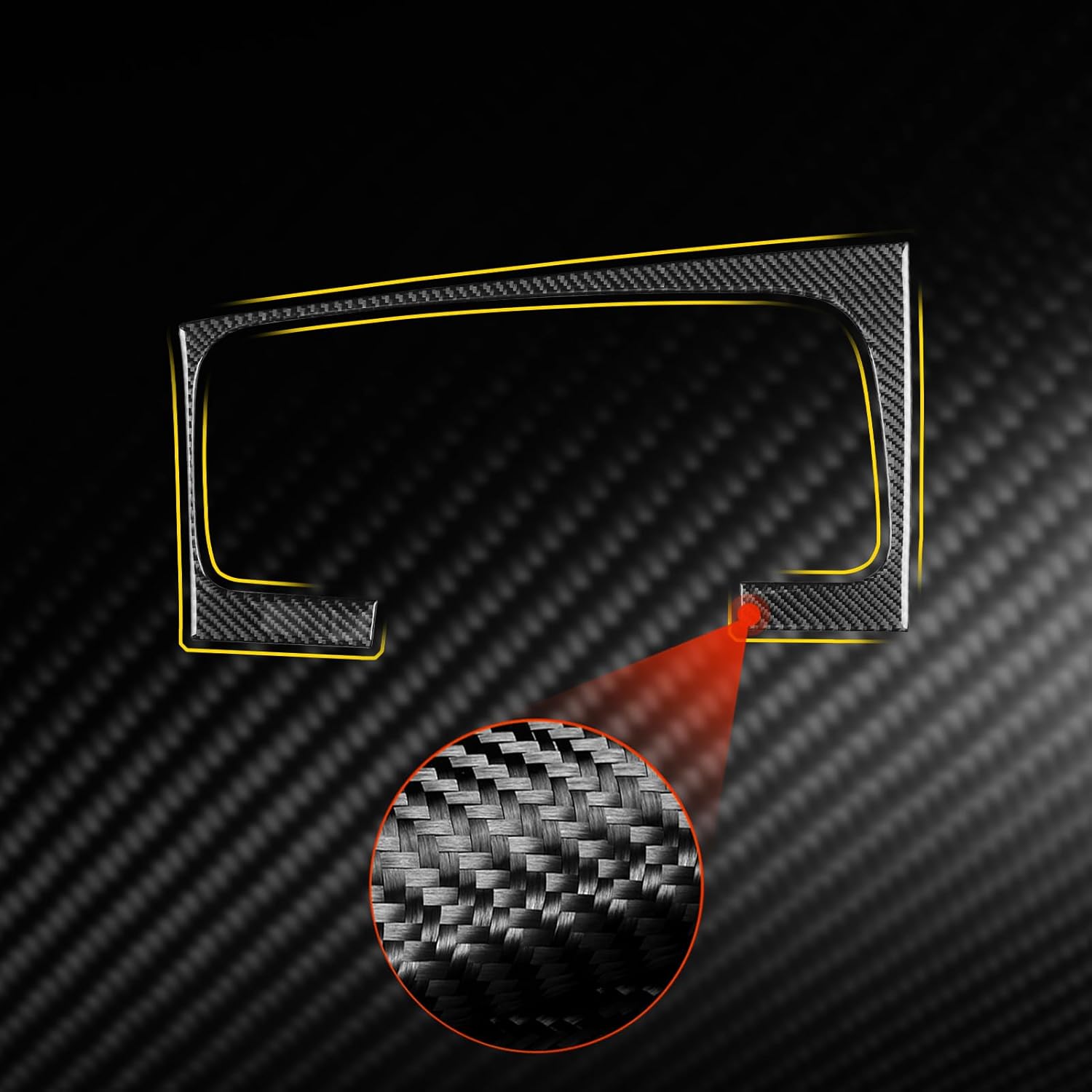 Car Carbon Fiber Accessories Speedometer Bezel Protective Cover Sticker Compatible with Dodge Journey 2009 2010