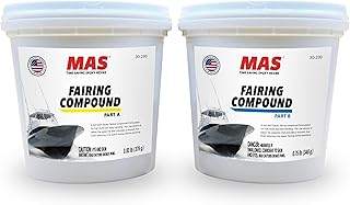 MAS Epoxies Fairing Compound, Pre-Filled Epoxy Fairing Compound for Fiberglass, Wood, and Marine Repair, Easy Sanding, Non-Sag, Smooth Texture, Body Filler Alternative for Boat Surfaces (2 Pint Kit)