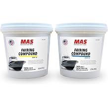 MAS Epoxies Fairing Compound, Pre-Filled Epoxy Fairing Compound for Fiberglass, Wood, and Marine Repair, Easy Sanding, Non-Sag, Smooth Texture, Body Filler Alternative for Boat Surfaces 2 Pint Kit