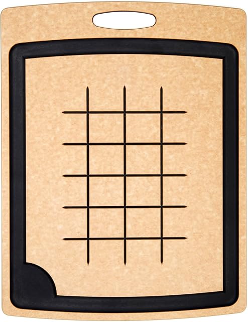 EPICUREAN PRO Board with Grooves Natural/Slate 370x275x9mm