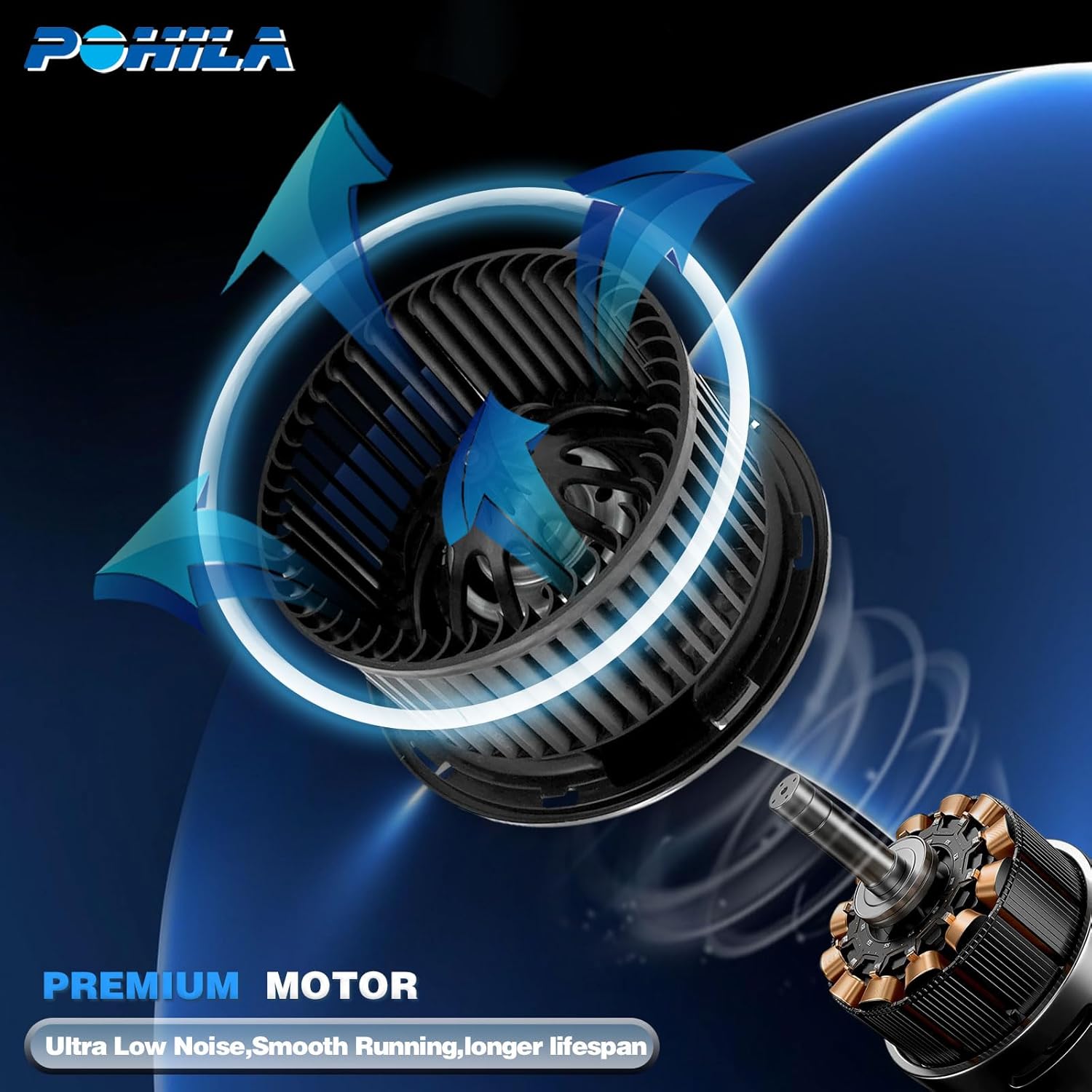 Heater A/C Blower Motor w/Fan Cage for 2002 2003 2004 2005 2006 2007 Jeep Liberty, 2002-2006 Jeep Wrangler TJ, Replace# 700154 5066553AA 615-00680 5139720AA