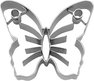 Städter Butterfly Stainless Steel Embossing Cutter - Rustproof, Dishwasher Safe with Detailed Embossing, Ideal for Cookies, Fondant and Crafts, 7 cm, 069145