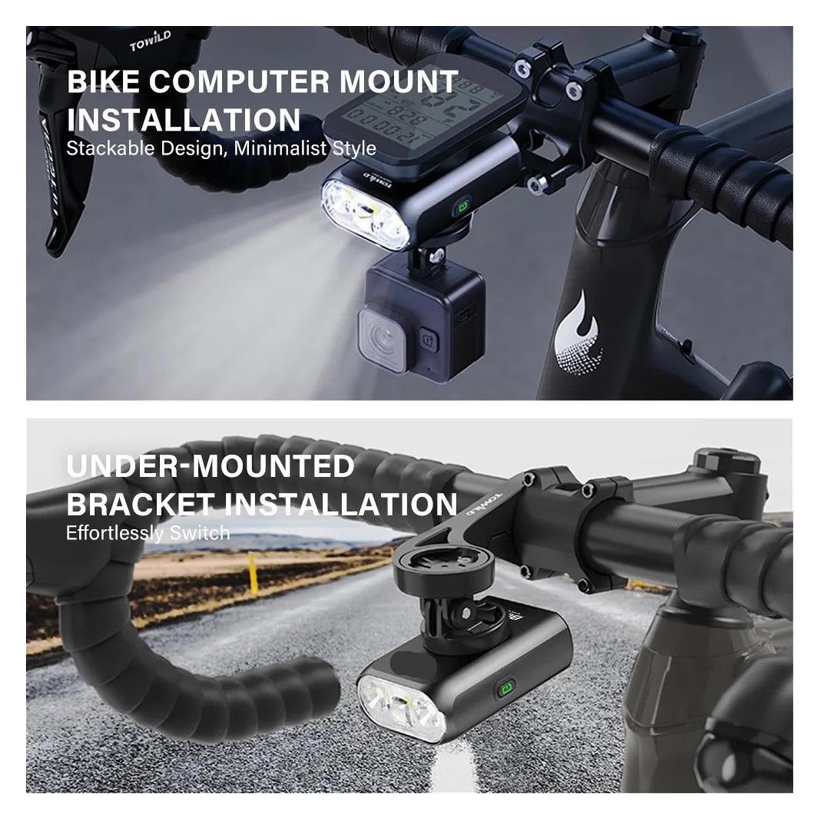 1 luz de Bicicleta de Doble Montaje BL900.