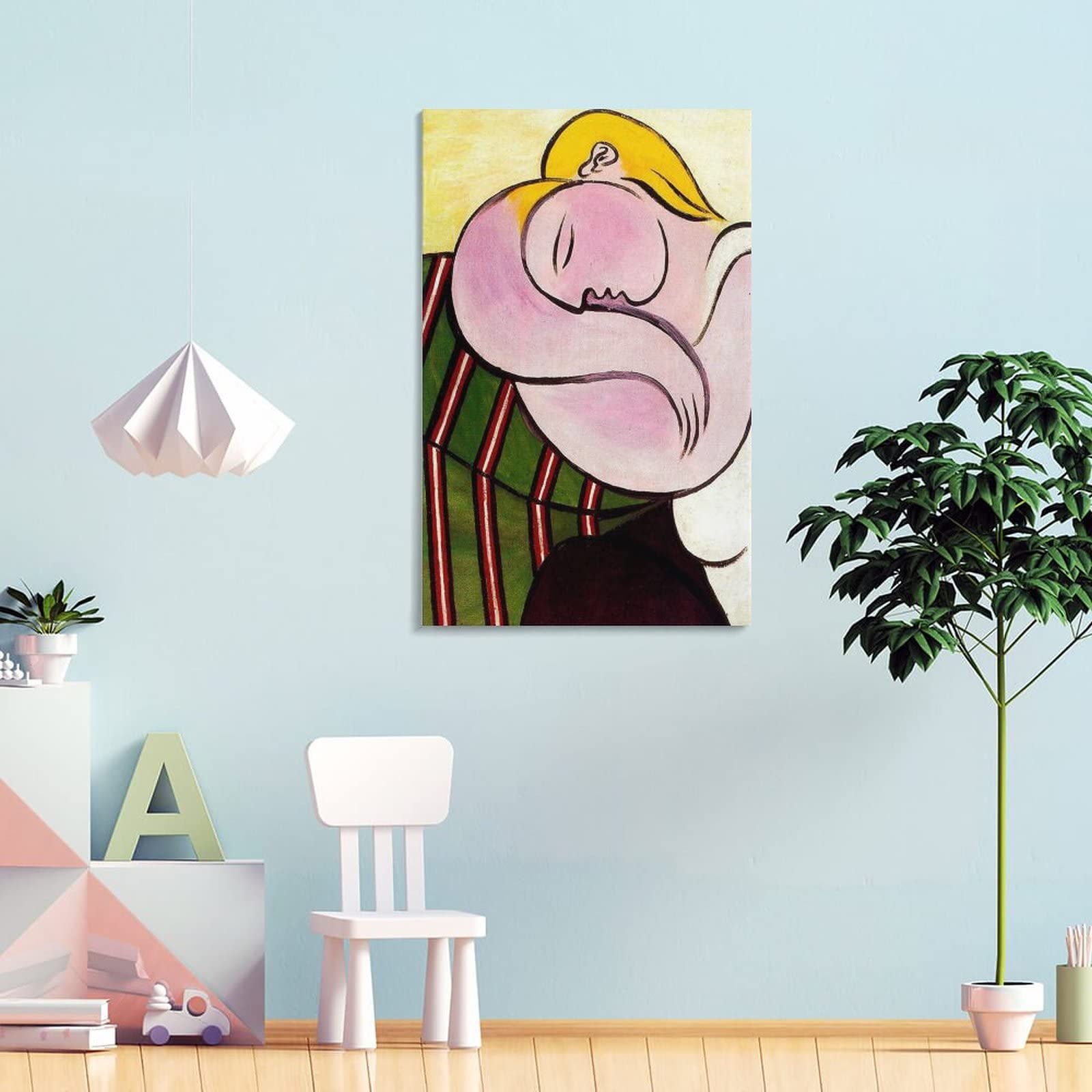Amazon.co.jp: Pablo Picassoパブロ・ピカソ画家の作品（黄色い髪の女