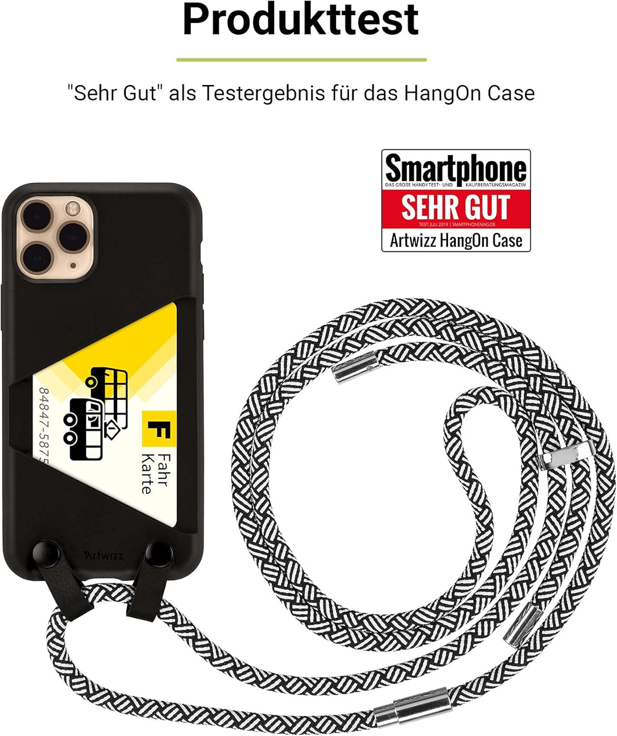 Uр Tо 60% оƒƒ Artwizz HangOn Case Designed for [iPhone 11 Pro] Necklace Case with Strap, Card Slot – Protective Case for Port with Strap – Black