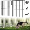 10 Panels Garden Fencing Animal Barrier, 17in H X 10.8ft L No Dig Dog Fence, 1.25 in Gap Fence Border for Dogs Rabbits, Rustproof Metal Decorative Fences Blocker for Outdoor, Yard, Patio