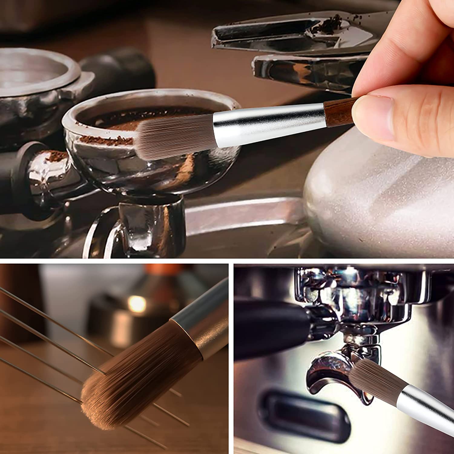 Aiguille à Expresso WDT 8 Aiguilles Fines Avec Brosse - Outil Distribution Café Barista