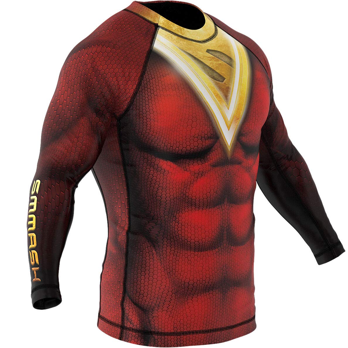 SMMASH Rashguard Homme à Manches Longues, Tee Shirt pour Hommes, T-Shirt de Sport Boxe MMA Kickboxing Krav Maga, Matériau Antibactérien, Produit dans l'Union Européenne