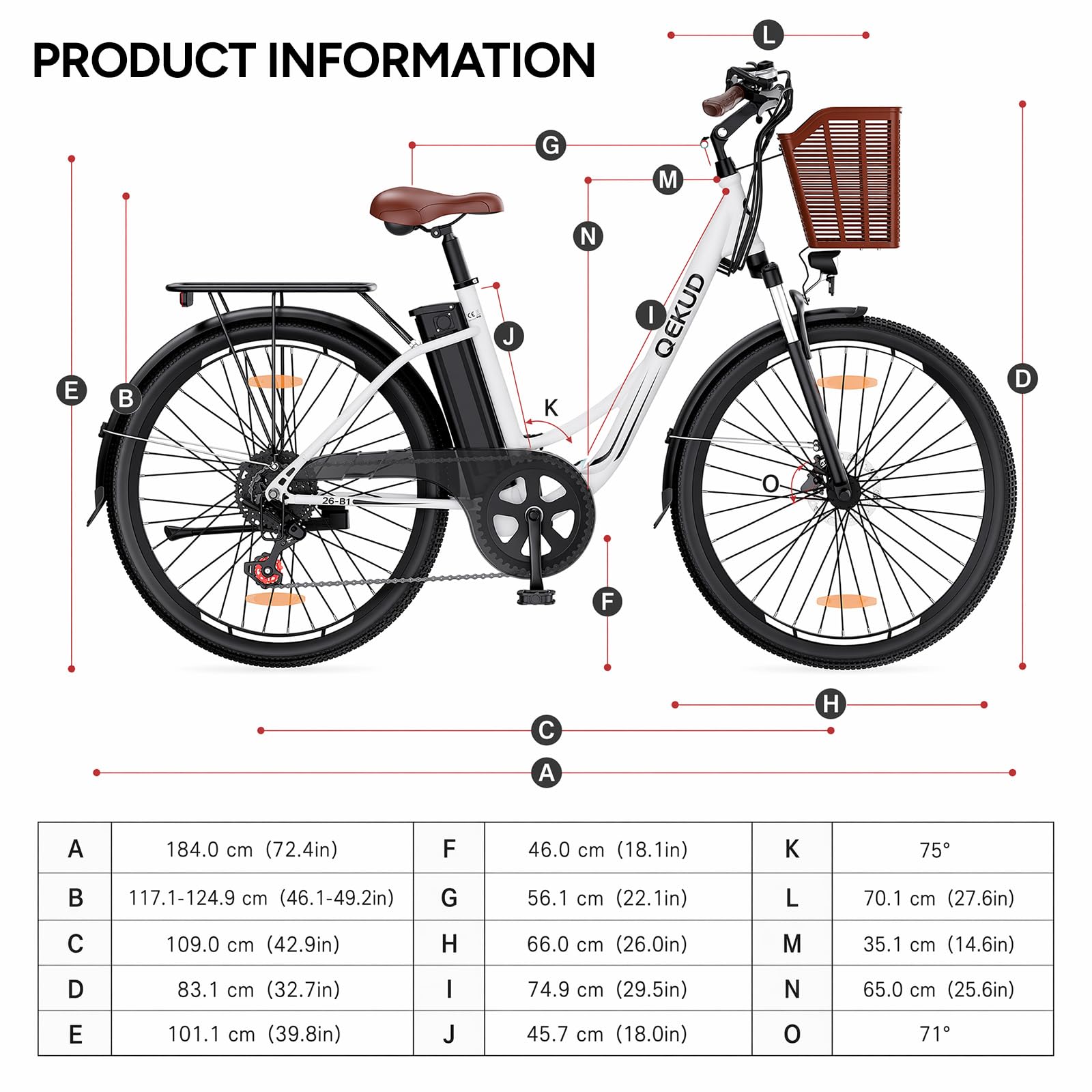E-Bike Damen/Herren, 26 Zoll/27.5 Zoll Elektrofahrrad, mit 36V 13Ah Li-Ion Akku, 250W Motor, Reichweite bis zu 90-100KM im Hybrid Modell