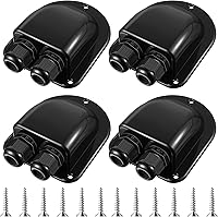 Vista 9 de Enhon Paquete de 2 prensaestopas solares de entrada de cable, resistente a la intemperie, carcasa de entrada de cable doble para todo