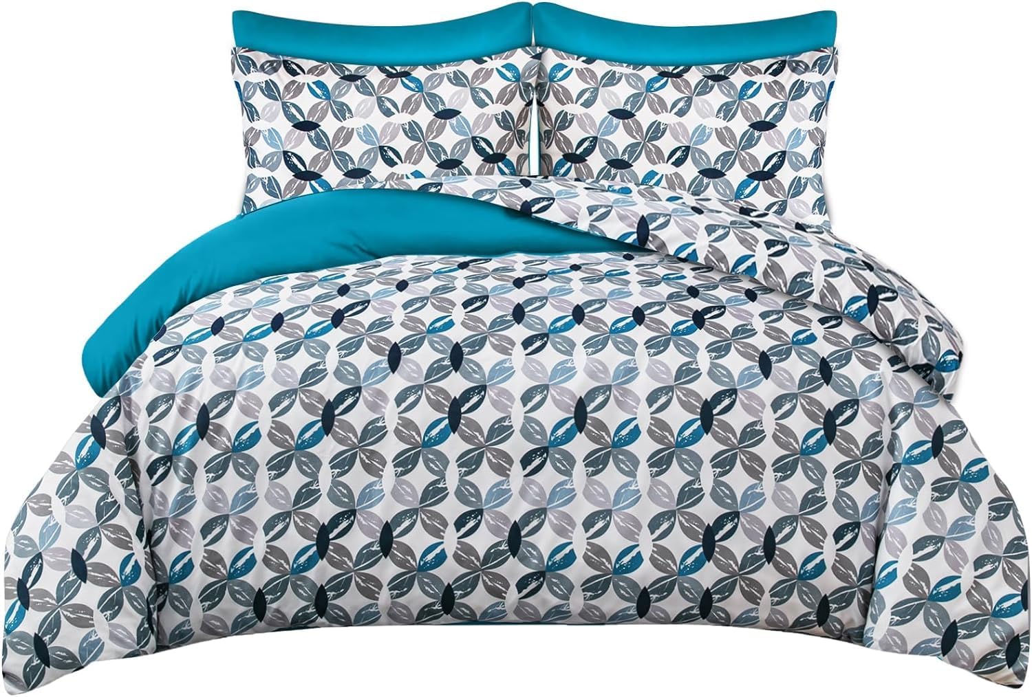 Pamposh Super King Duvet Set (220 x 260 cm) Reversible Super King Size Duvet Cover Sets