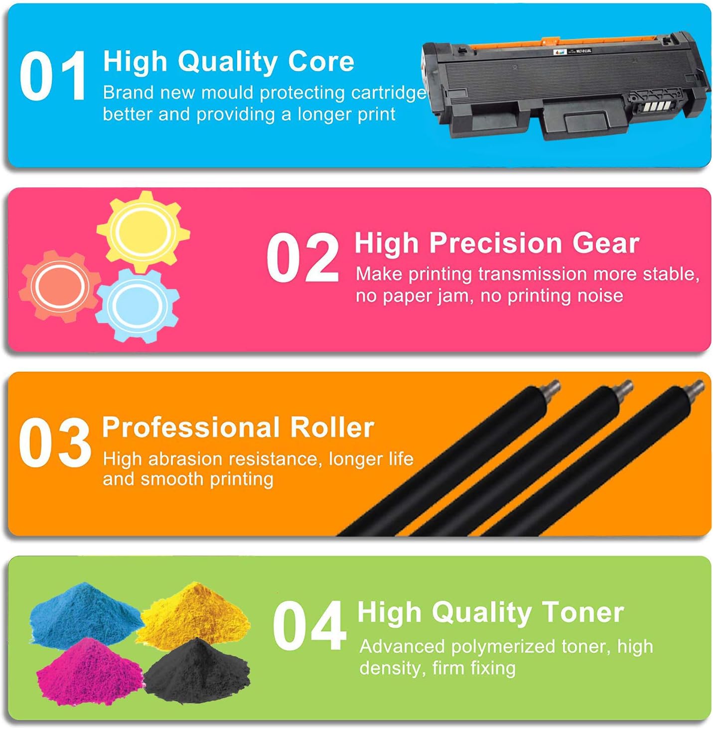 1-Pack 4Benefit Compatible Replacement MLTD118L MLT-D118L Toner Cartridge D118L 118L High Yield (1xBlack) Used for Xpress M3065FW M3015DW Laser Printer (Black, High Yield)