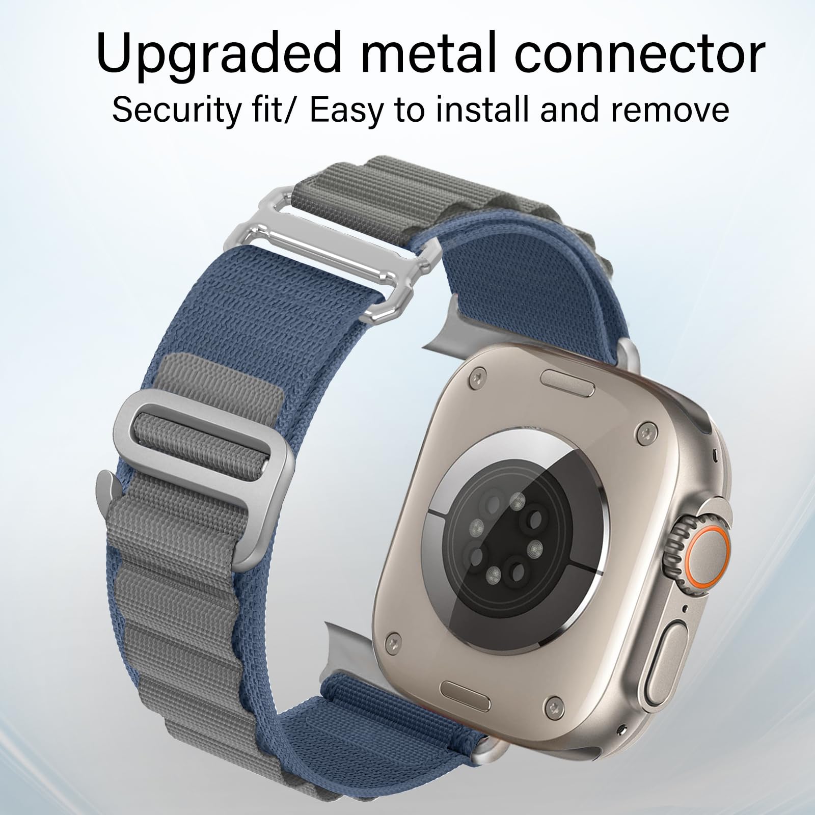 Alpine Loop Sport Band - Compatible with Apple Watch Ultra 2 / Ultra Band 49mm 45mm 44mm 42mm Men Women, Breathable Nylon Strap Adjustable with G-Hook Strap for iWatch Ultra Series SE 9/8/7/6/5/4