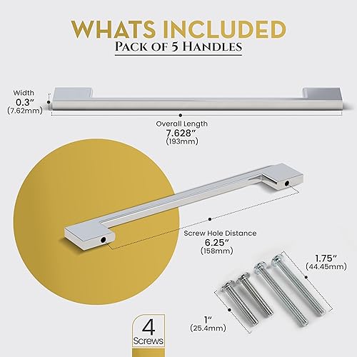 Miniatura 9 de Southern Hills Tiradores de gabinete de níquel cepillado tiradores de gabinete de níquel cepillado espaciado de 8819in 103 pulgadas de largo manijas