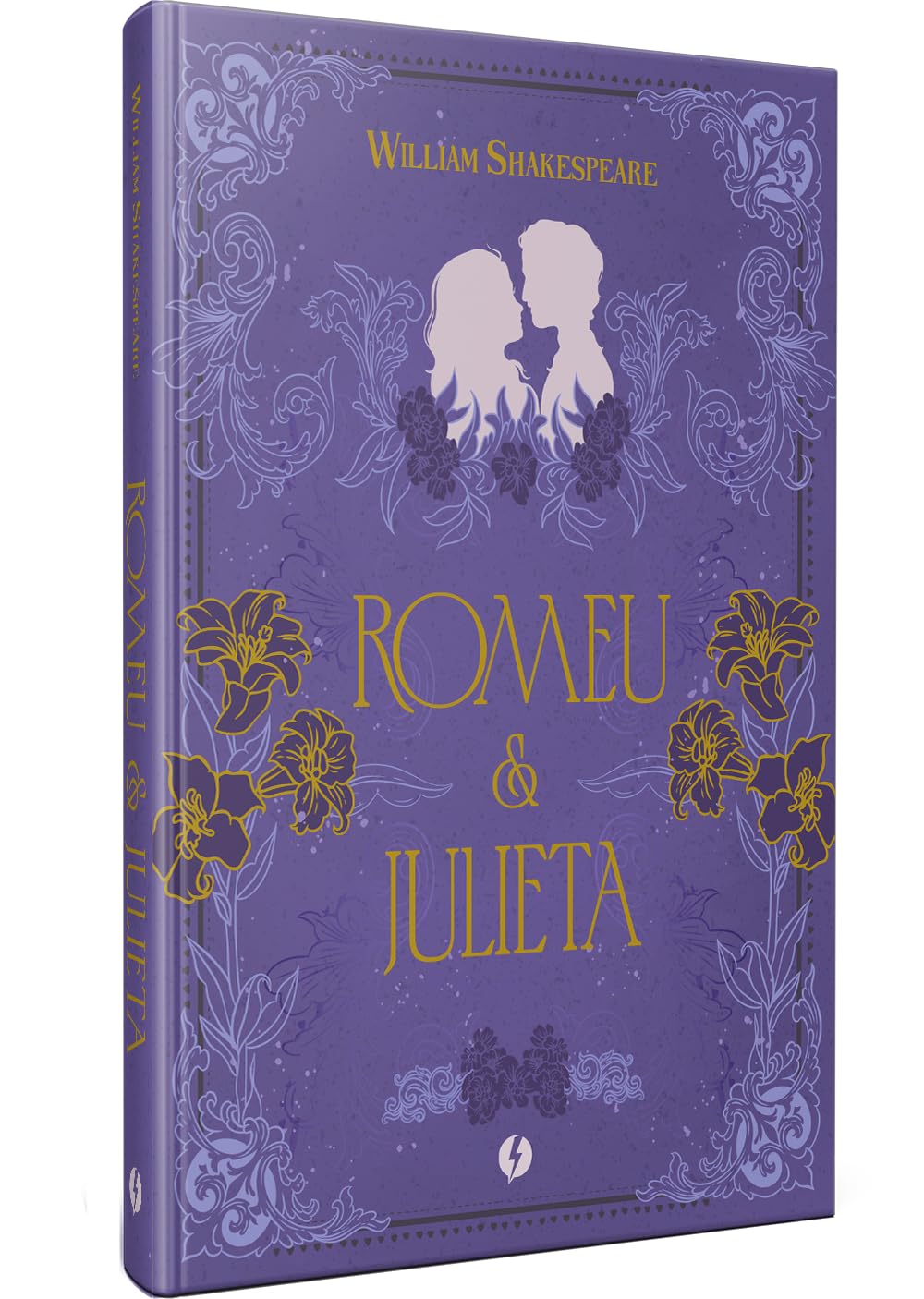 Capa dura preta com letras douradas,Páginas internas com texto justificado,Lombada com detalhes em relevo
