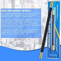 Vista 7 de Herramienta para desenroscar cables de red, separadores de alambre trenzado de doble cabeza para CAT5 CAT5e CAT6 CAT7 y teléfono (negro, 1 pieza)