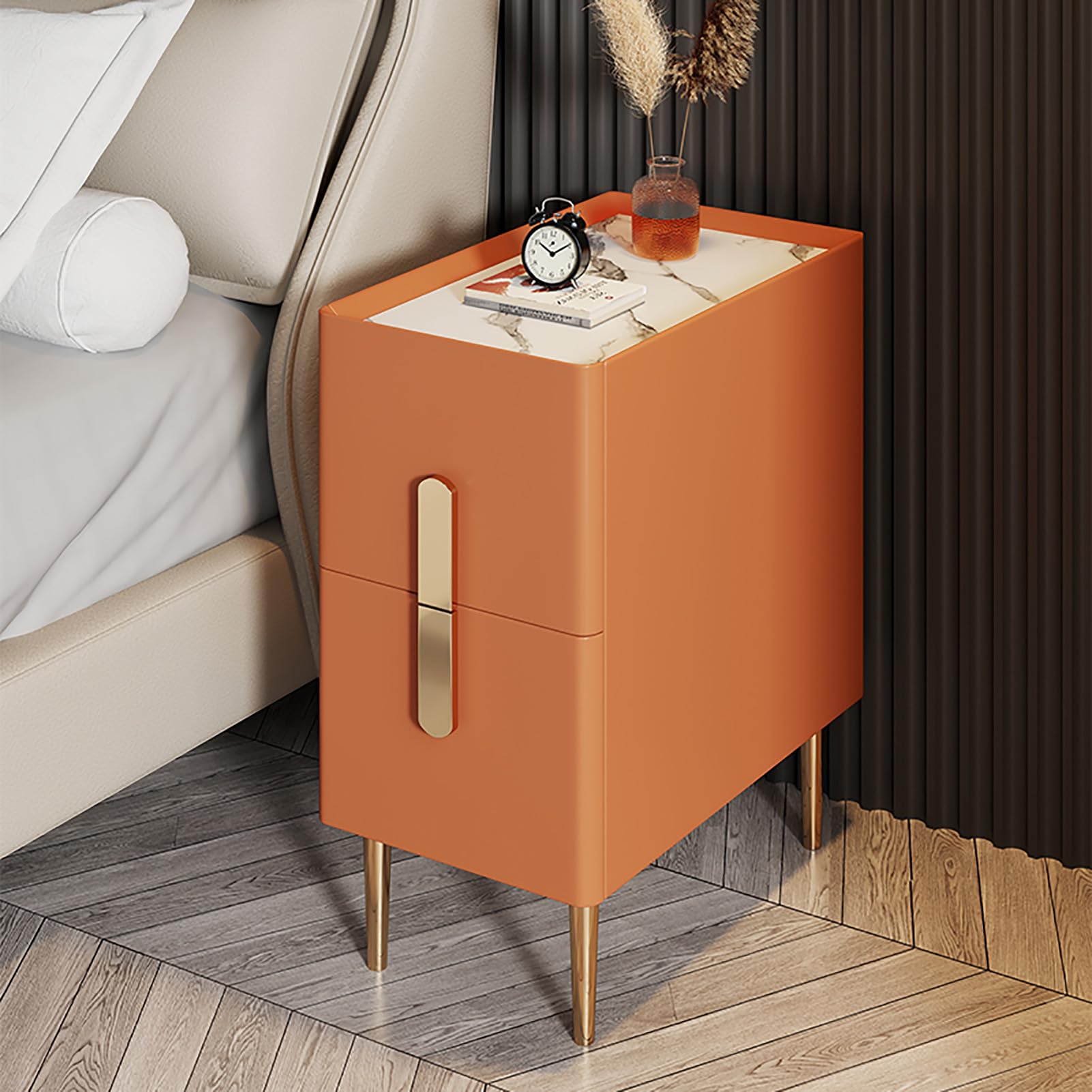 Table de chevet étroite pour chambre encombrée : la solution rangement compact