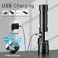 Vista 6 de Rechargeable LED Flashlights High Lumens, Super Bright Tactical Flashlight, 7 Modes with COB Work Light, Waterproof Powerful Magnet Handheld Flash