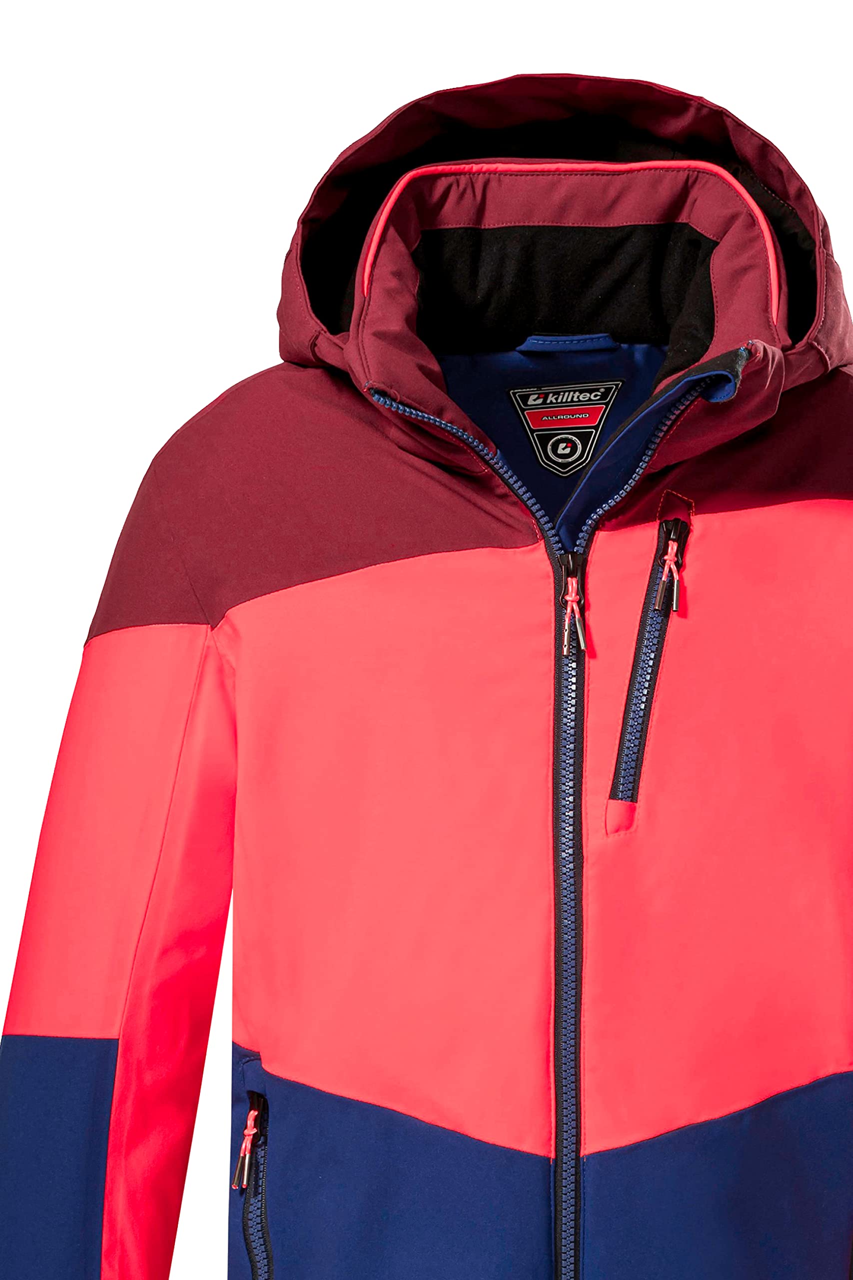 Killtec Ksw 161-Giacca Sci/Giacca Funzionale con Cappuccio e ghetta antineve, Grigio, 140 Bambini e Ragazzi