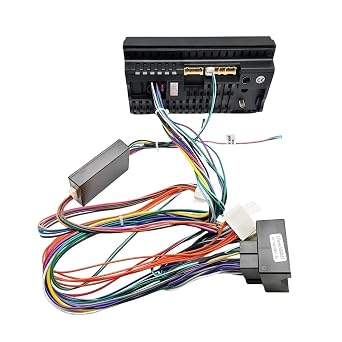 Quadlock Wiring Harness CAN Bus Decoder 16 Pin Plug to 12 Pin Connector Car Android Cable Adapter Compatible for Renault Megane 3 Fluence(with Antenna Adapter)