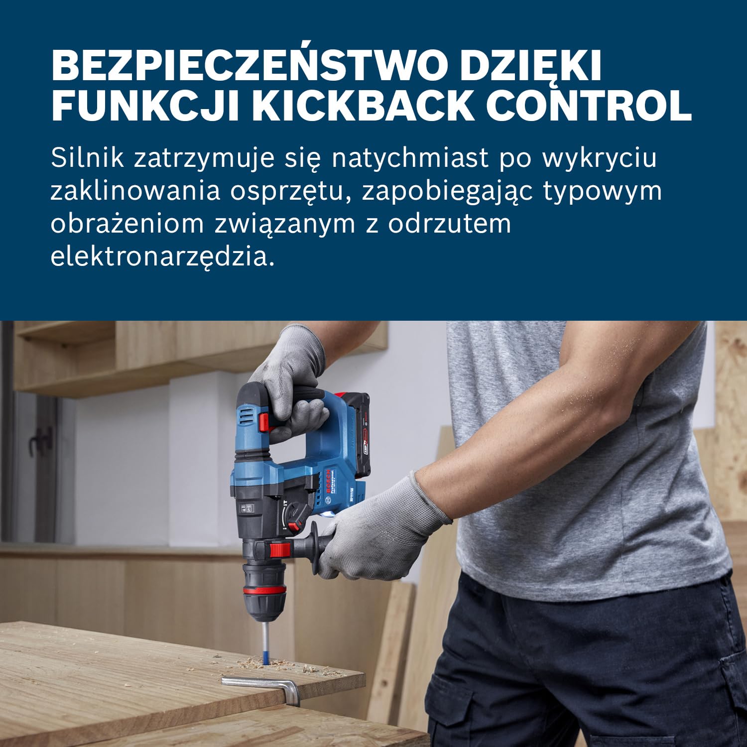 Bosch Professional 18V System Akumulatorowy młot udarowo-obrotowy GBH 18V-18 X (uchwyt ONECHUCK, zestaw: L-BOXX 136)