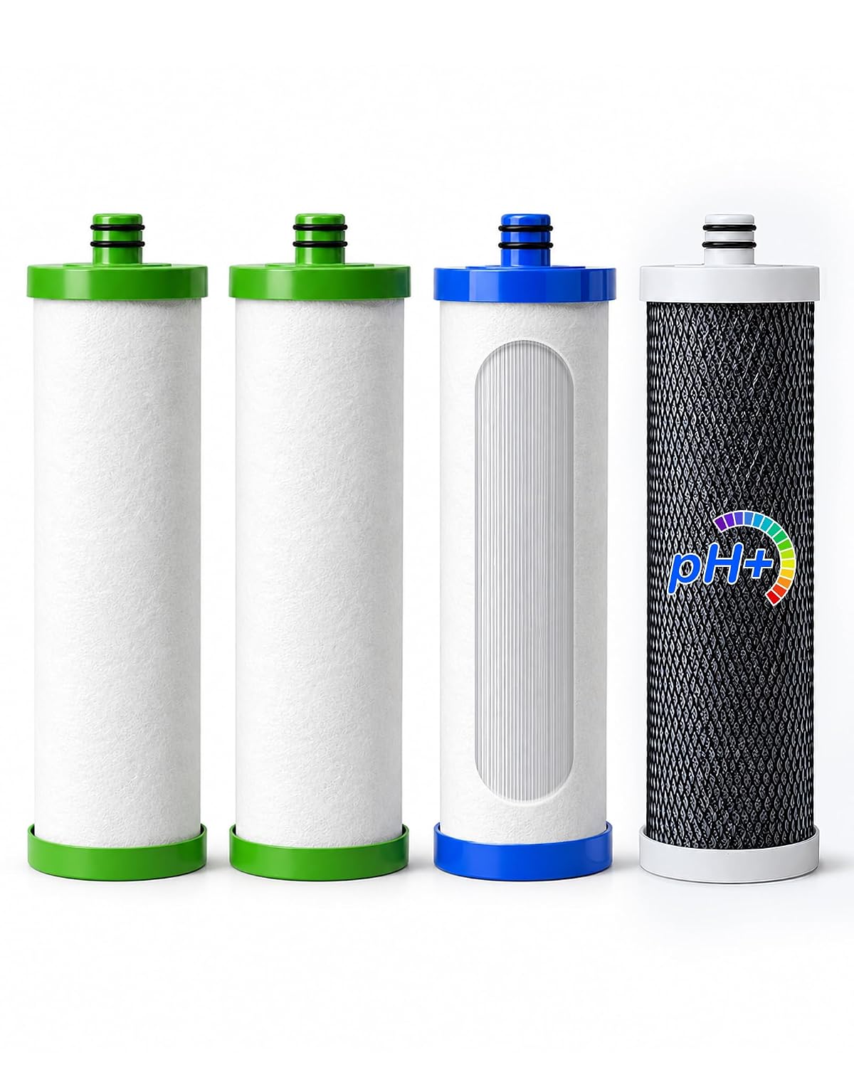 LCF Filter Replacement for Waterdrop TST-UF & TST-B, 4 Filters, 1-Year Pack