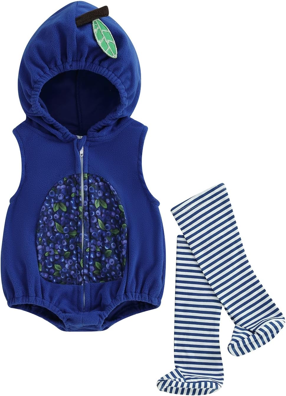 Madjtlqy Baby Halloween Costumes Toddler Girl Boy Fruit Outfits Clothes Hooded Romper Jumpsuit With Long Socks