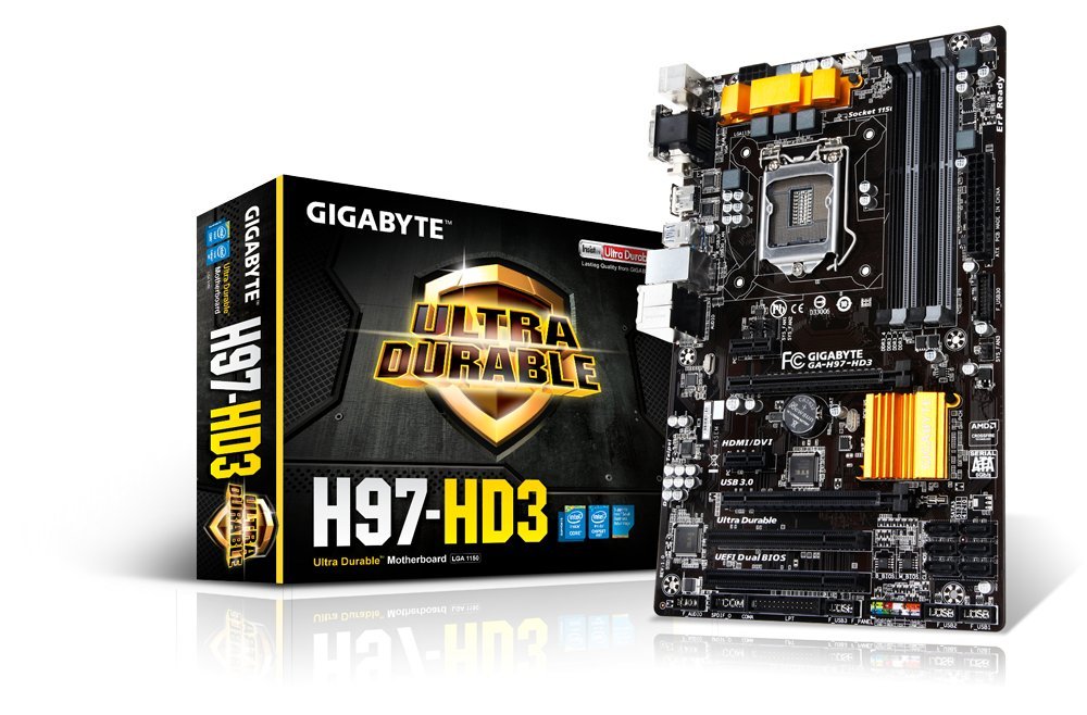 Gigabyte GA-H97-HD3 Motherboard (ATX VGA, SND, GLN, U3 SATA, 6GB, DDR3 Speicher)
