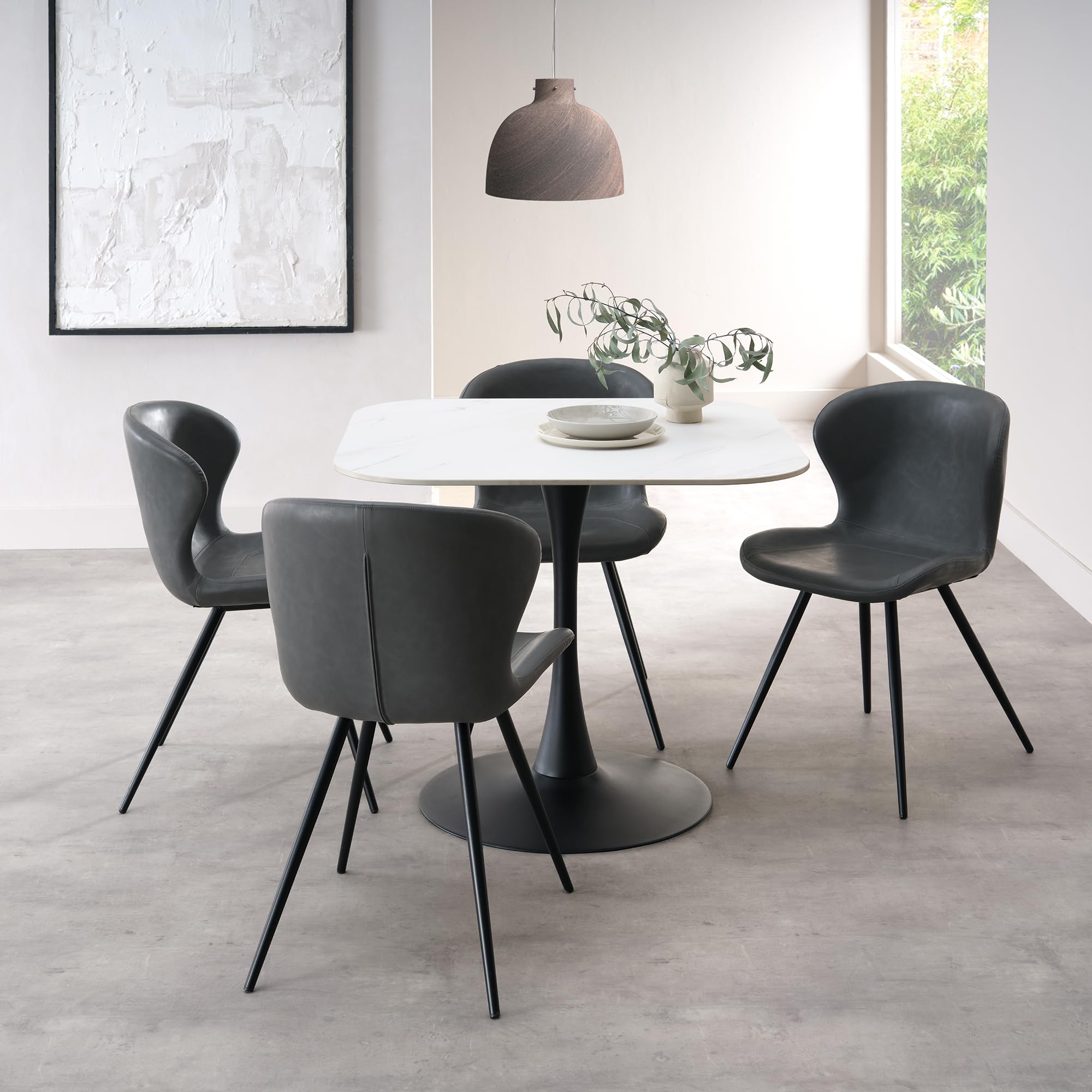 Bentley Designs Carter Bistro Table - White Ceramic