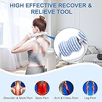 Vista 2 de KESHWELL Rodillo de masaje para celulitis, rodillo de masaje muscular, masajeador de eliminación de celulitis, barra de masaje manual con rodillos