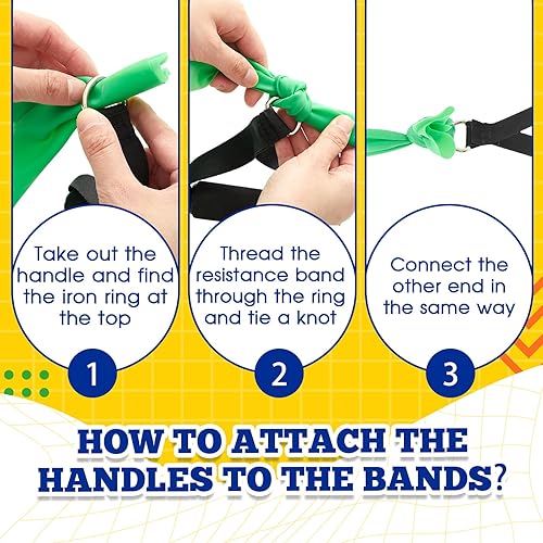 Miniatura 5 de 3 bandas de resistencia con asas para silla de ejercicio de terapia física para personas mayores, regalos para ciudadanos, terapia para mujeres