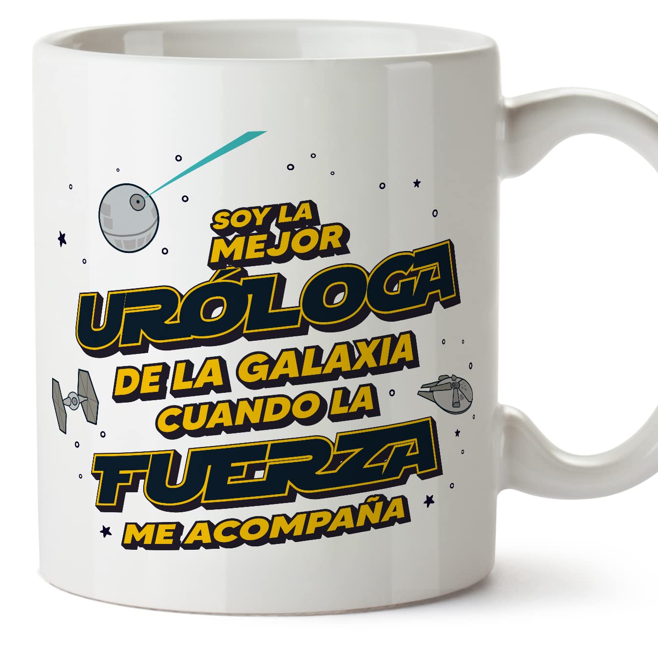 MUGFFINS Tazas para JEFE hombre - En Español - Mejor de la Galaxia Cuando Fuerza me Acompaña - 11 oz / 330 ml - Regalo original y divertido — view 142