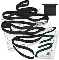 Vista 1 de Correa Trideer para estiramiento y yoga para terapia física, 10 bucles de correas de yoga para estirar, correa de estiramiento no elástica