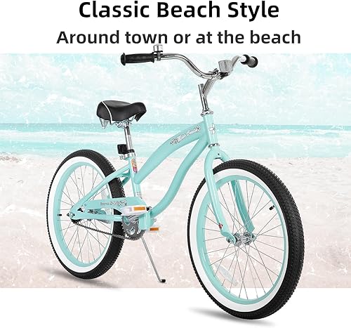 Miniatura 5 de JOYSTAR Bicicleta de crucero de playa de 20 pulgadas, 24 pulgadas, 26 pulgadas, para niñas, niños, hombres y mujeres, bicicletas de crucero para
