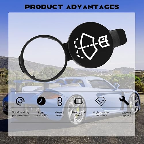 Miniatura 4 de Piezas de repuesto para tapa de botella de depósito de líquido para limpiaparabrisas, OEM # 12767700 13227300 19172571 12788573, compatible con GMC