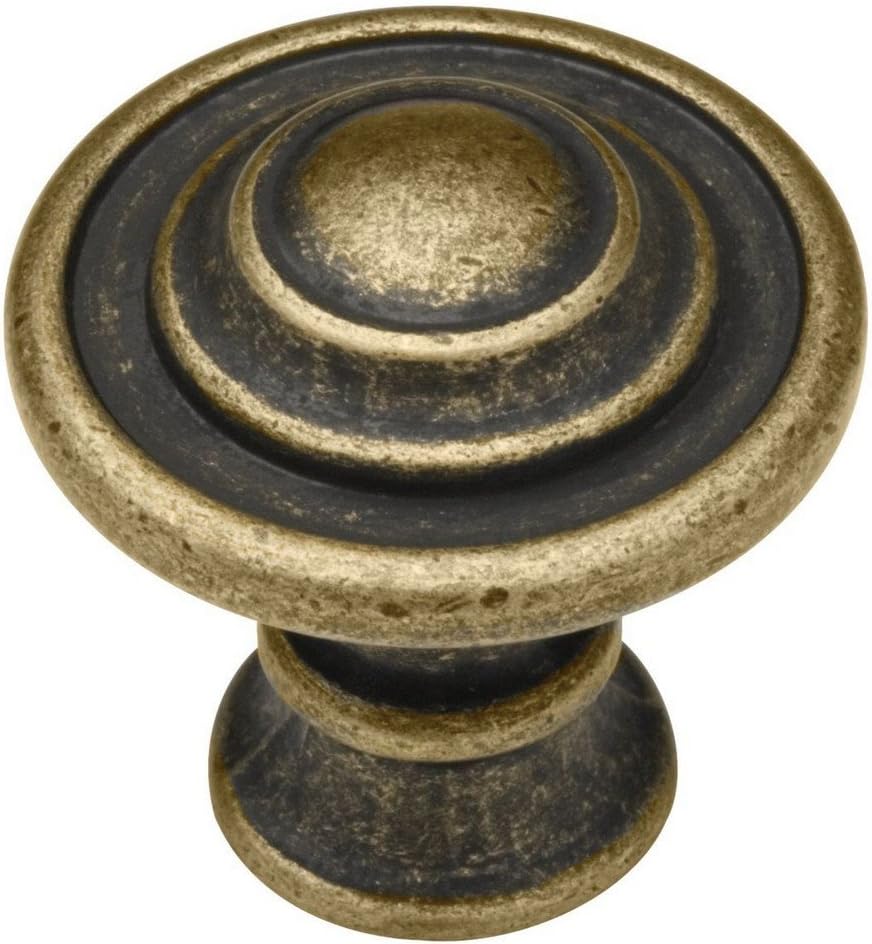 Liberty P07026C-BAB-C, Kentworth Drawer Knobs Cabinet Hardware, Cabinet Knobs, 1-3/8 in., Burnished Antique Brass, 1 piece