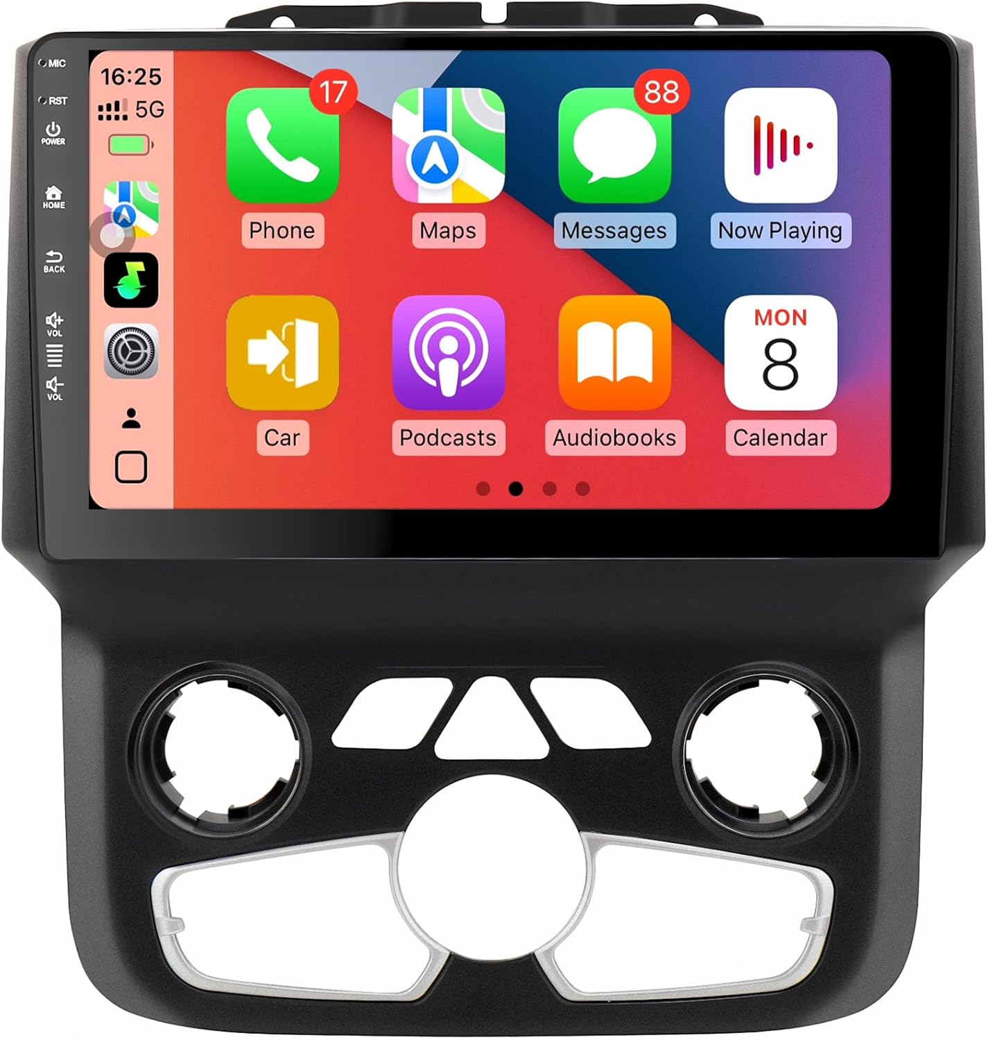 Car Radio Stereo for Dodge Ram 1500 2500 3500 2013-2018 Auto AC,9" Android 13 Touchscreen Head Unit,Wireless CarPlay & Android Auto,GPS Navigation,HD Backup Camera,WiFi 6,Bluetooth 5.4,FM,SWC