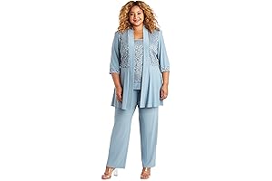 Elegant Lace Plus Size Pant Set for the Perfect Wedding Occasion