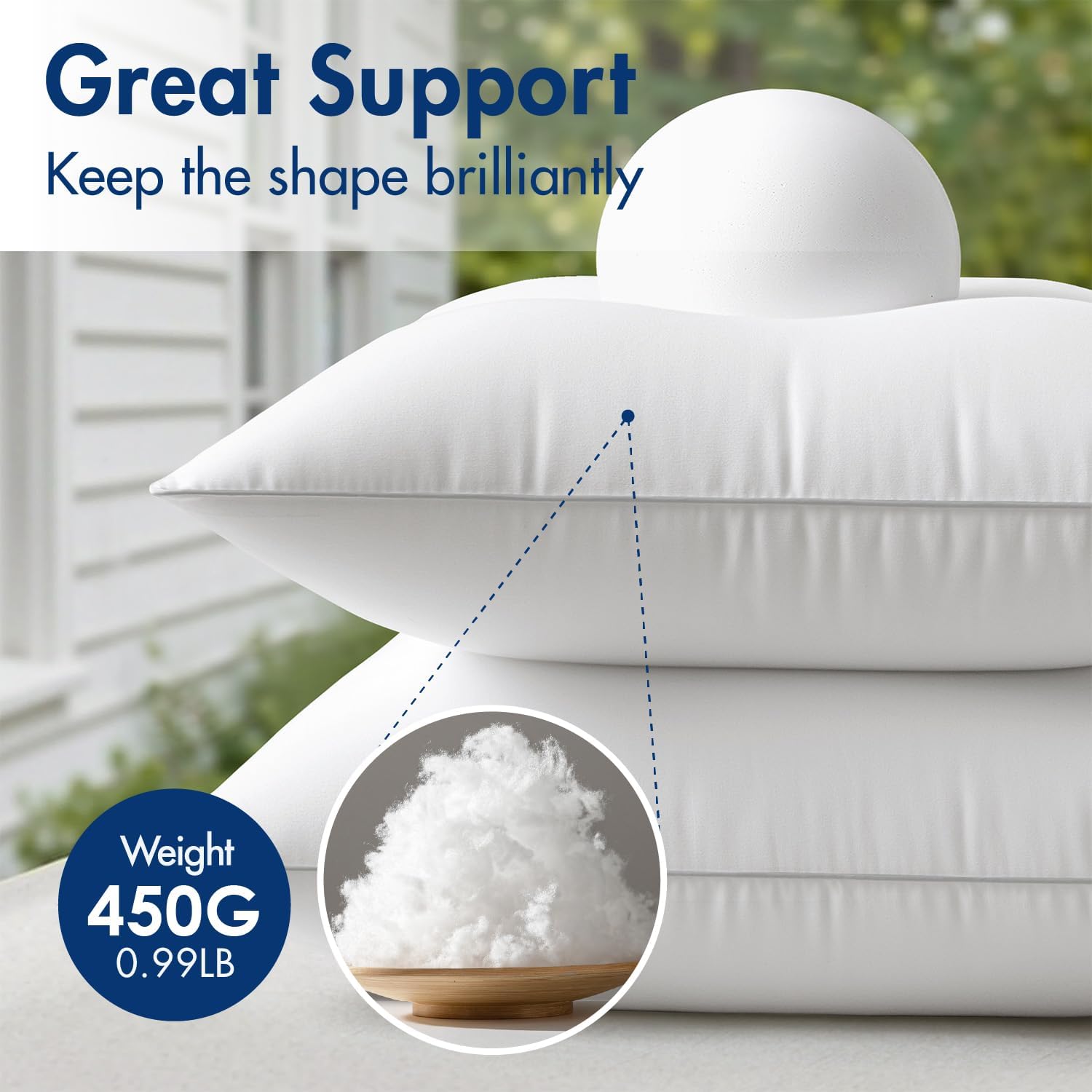 MIULEE Pack of 2 12x20 Outdoor Pillow Inserts, Waterproof Decorative Rectangle Throw Pillow Inserts for Patio Sofa Garden Porch Couch - Image 6